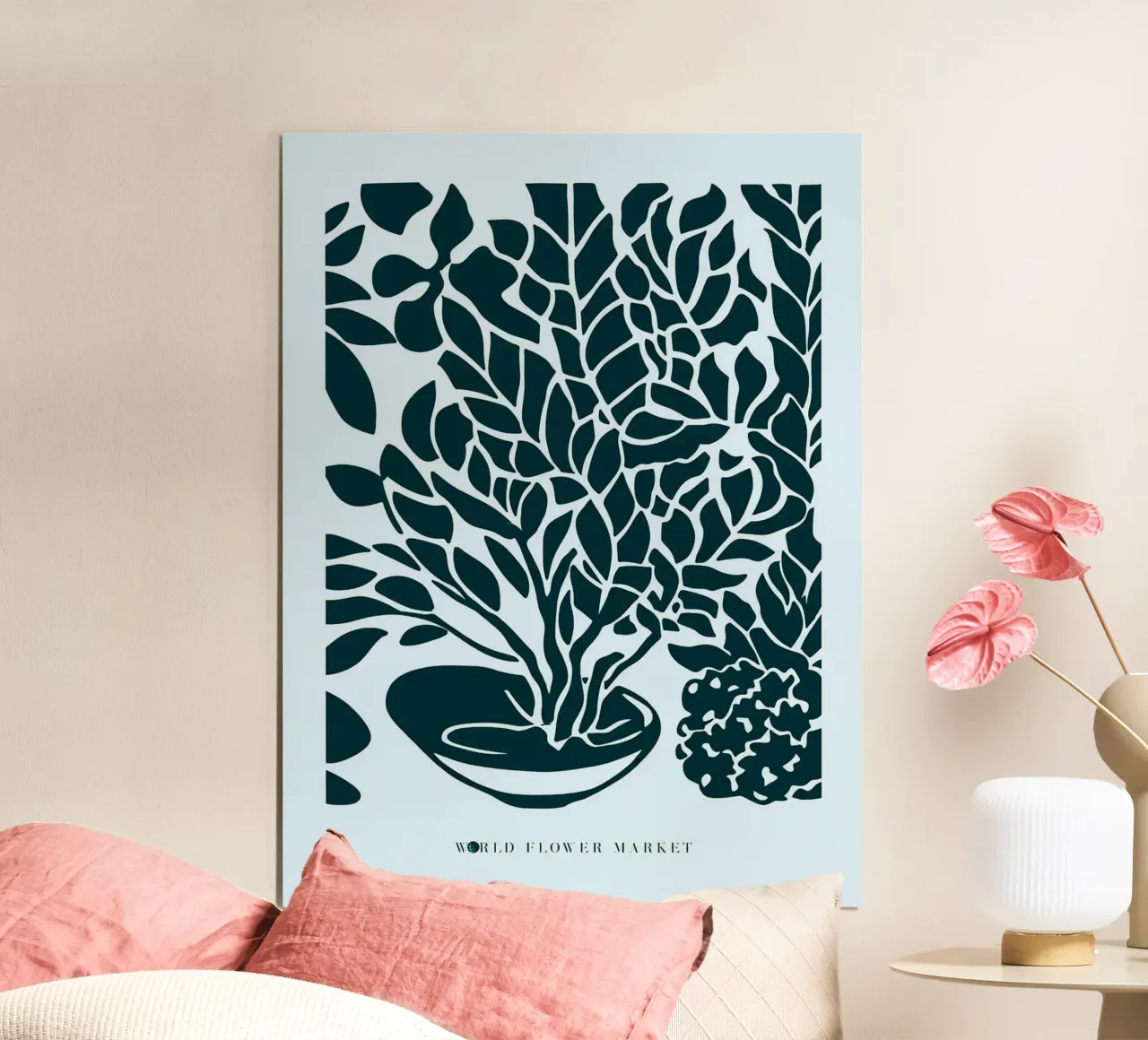 Mercato mondiale dei fiori poster da Liam Johnson