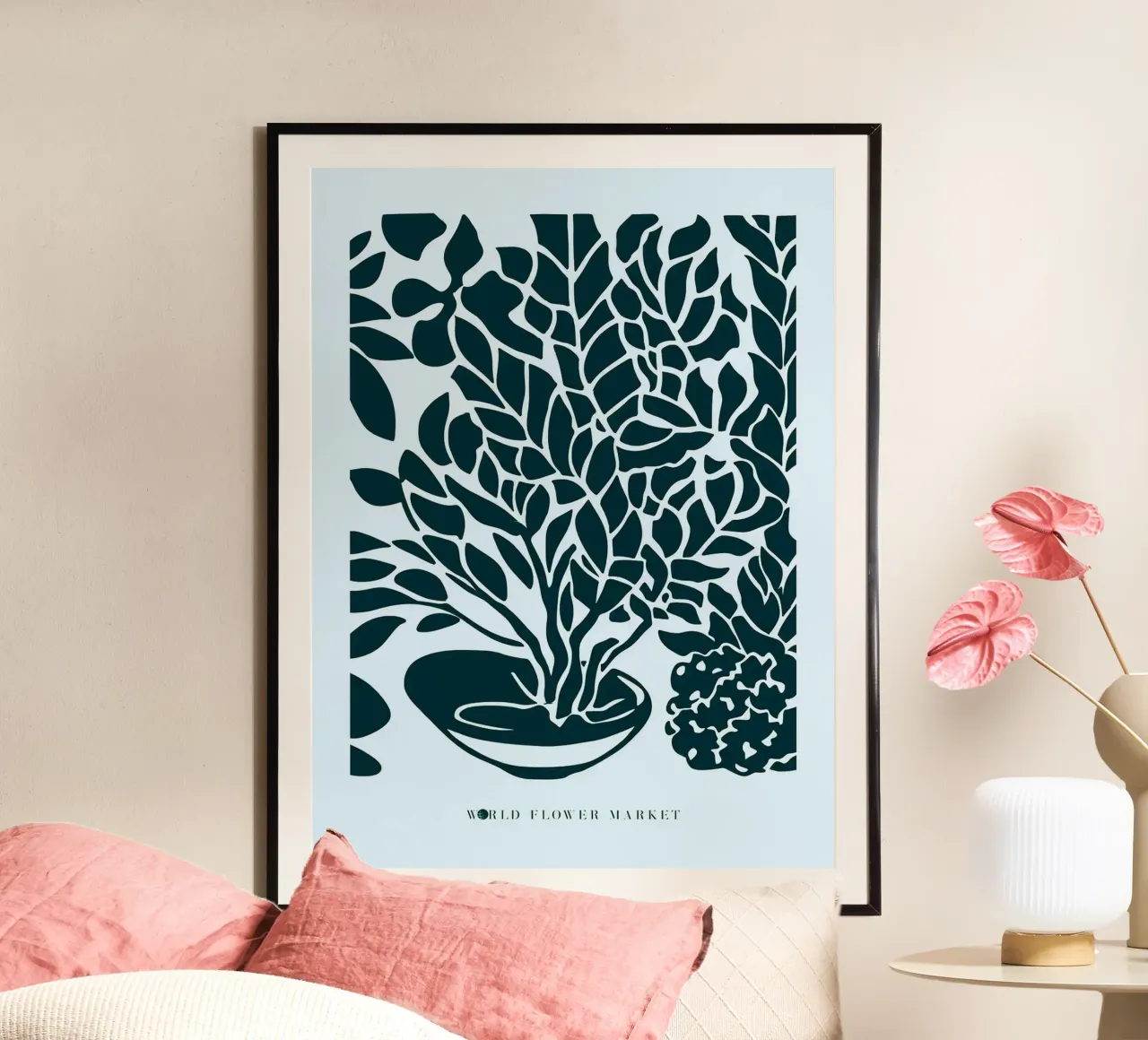 Mercato mondiale dei fiori poster da Liam Johnson