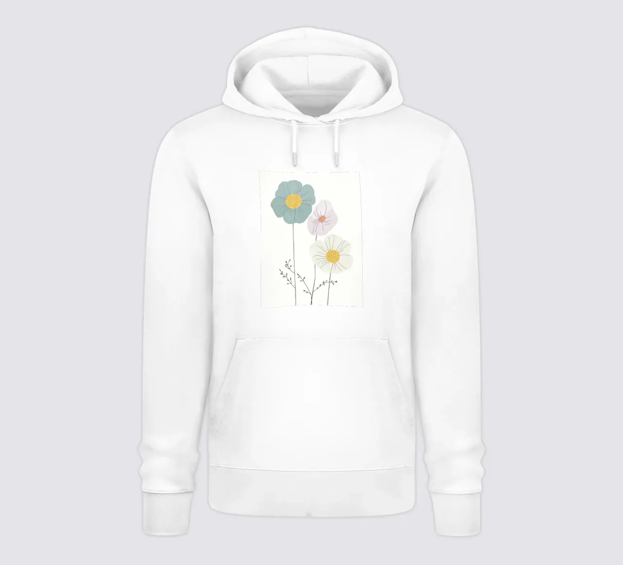 Tre fiori astratti felpa con cappuccio da Liam Johnson