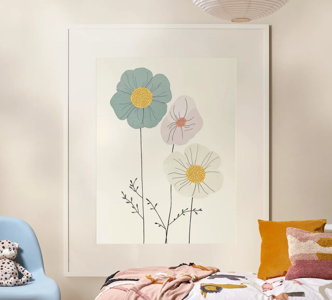 Tre fiori astratti poster da Liam Johnson