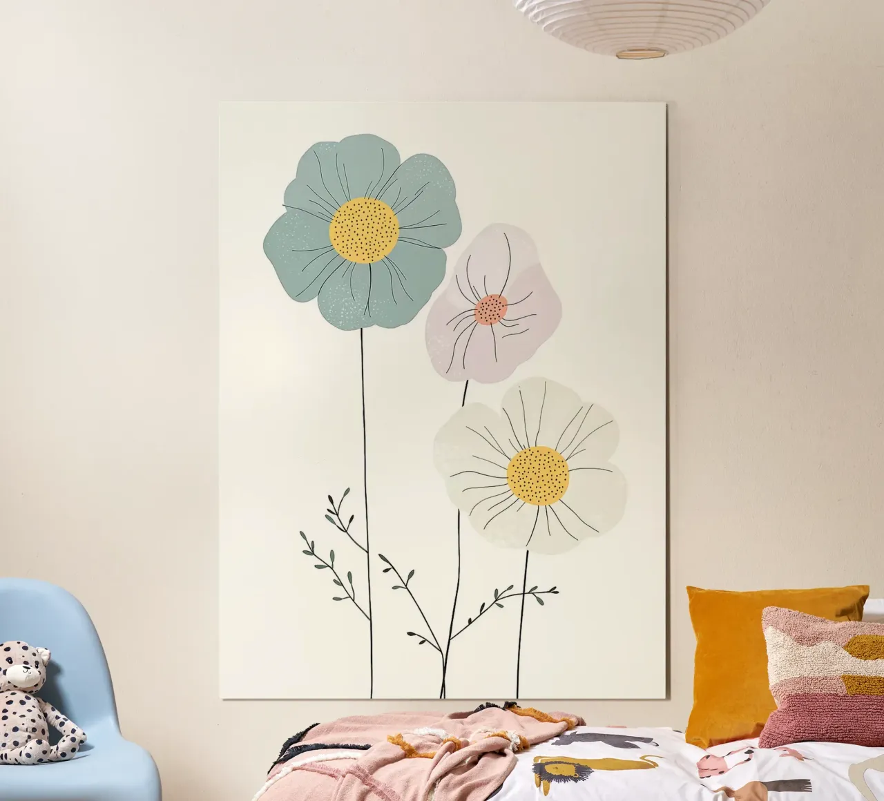 Tre fiori astratti poster da Liam Johnson