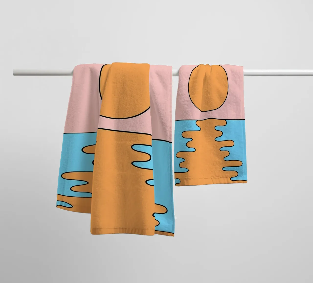 Sunset Minimalist Art towel by Noah Bouchard