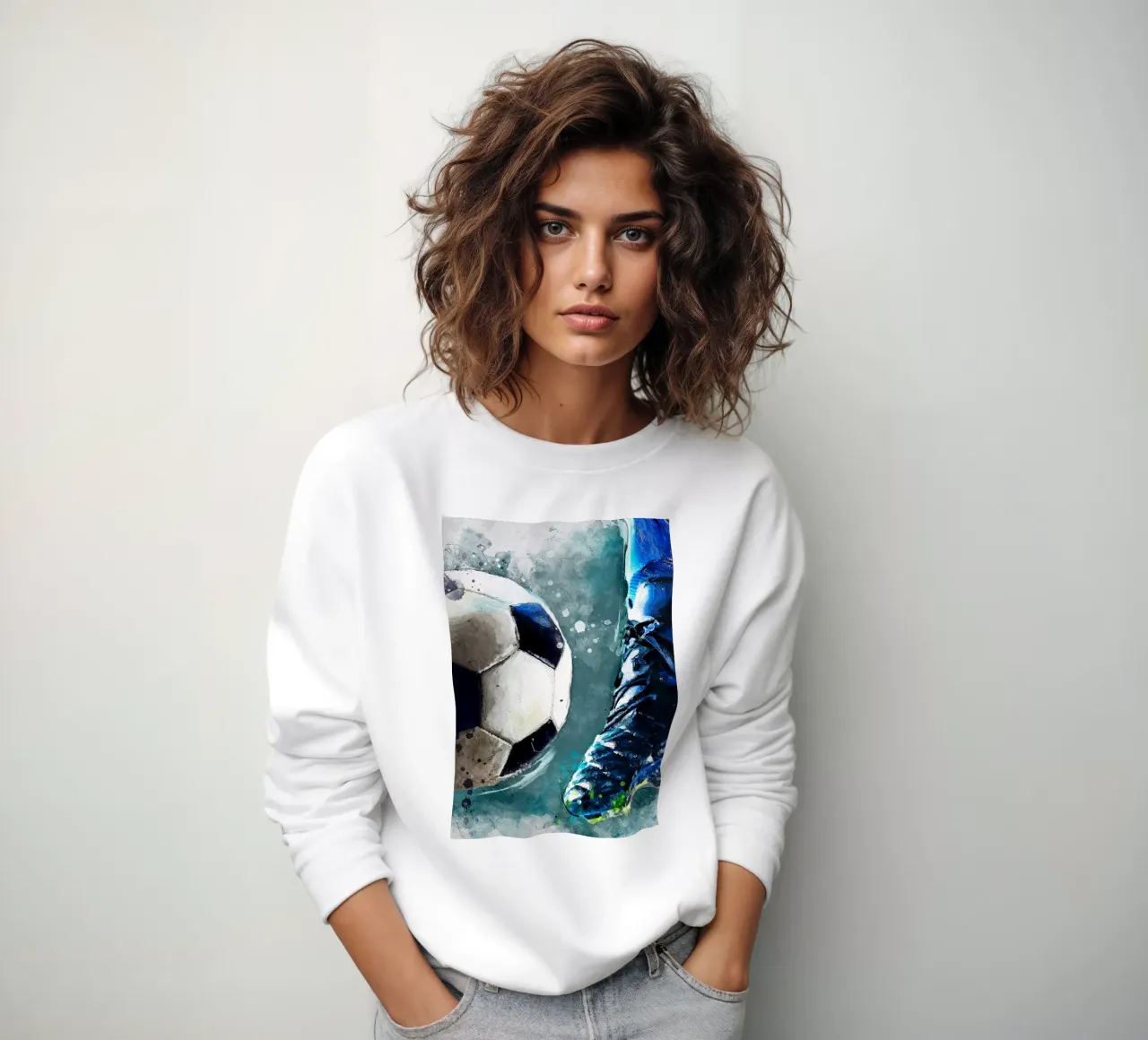 Giocatore di calcio sport art 2 felpa da Justyna Jaszke JBJart