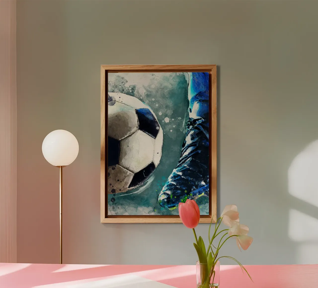 Giocatore di calcio sport art 2 pannello forex da Justyna Jaszke JBJart
