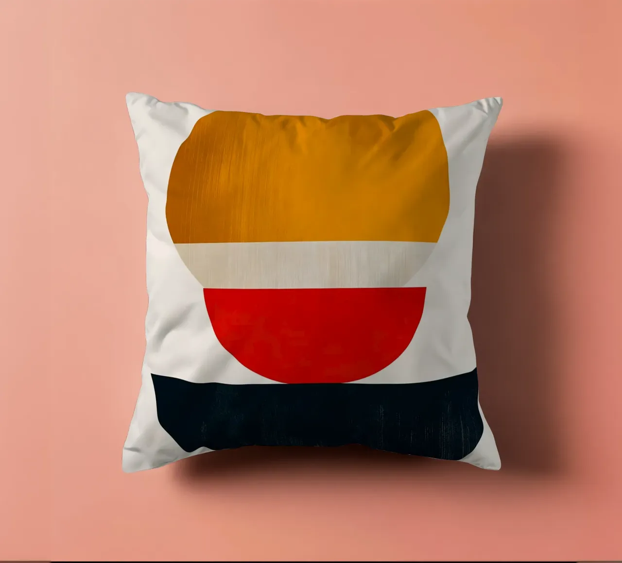 Harmonie empilée - Formes abstraites en équilibre - Géom. abst. coussin de Noah Bouchard