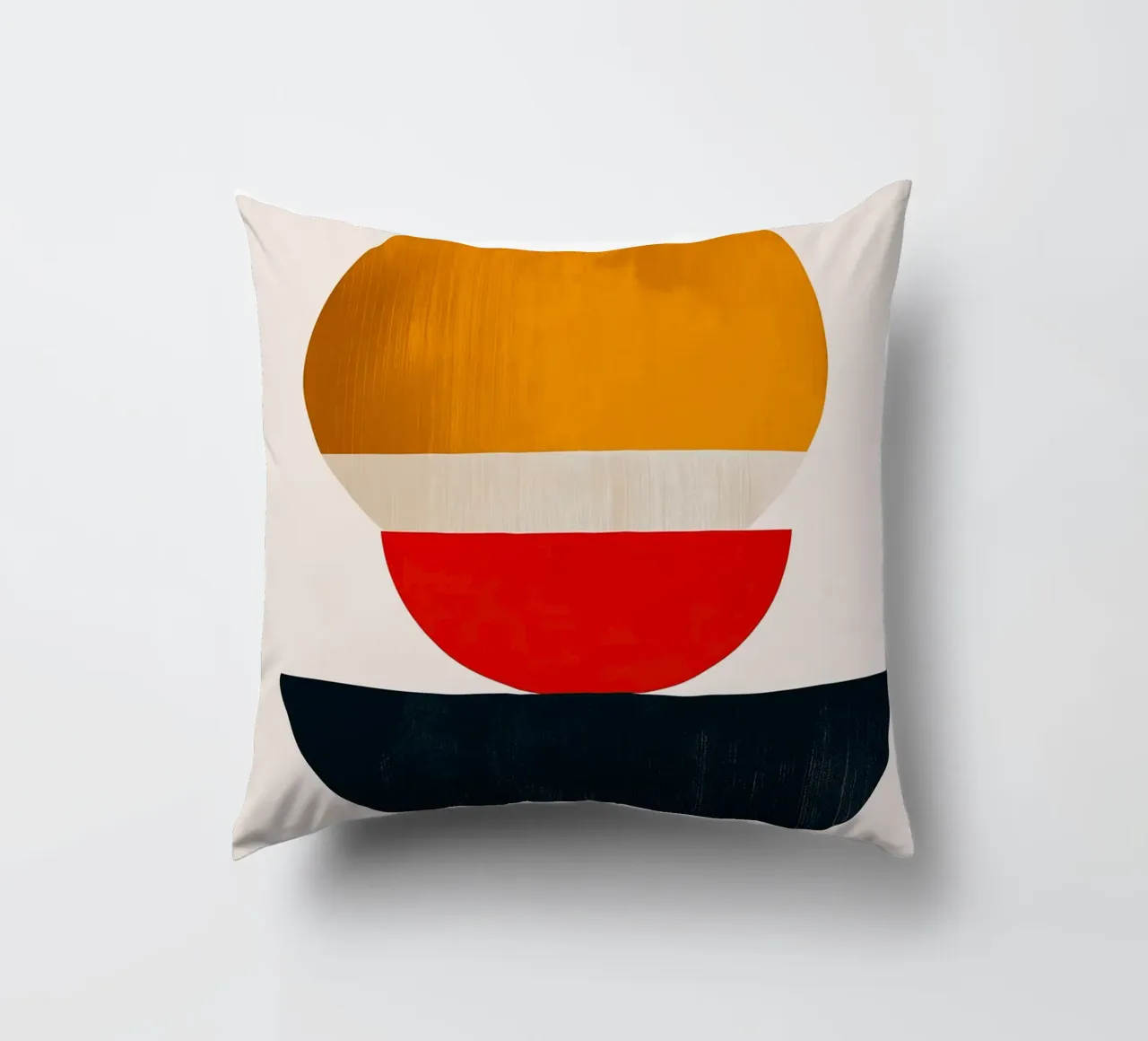 Harmonie empilée - Formes abstraites en équilibre - Géom. abst. coussin de Noah Bouchard