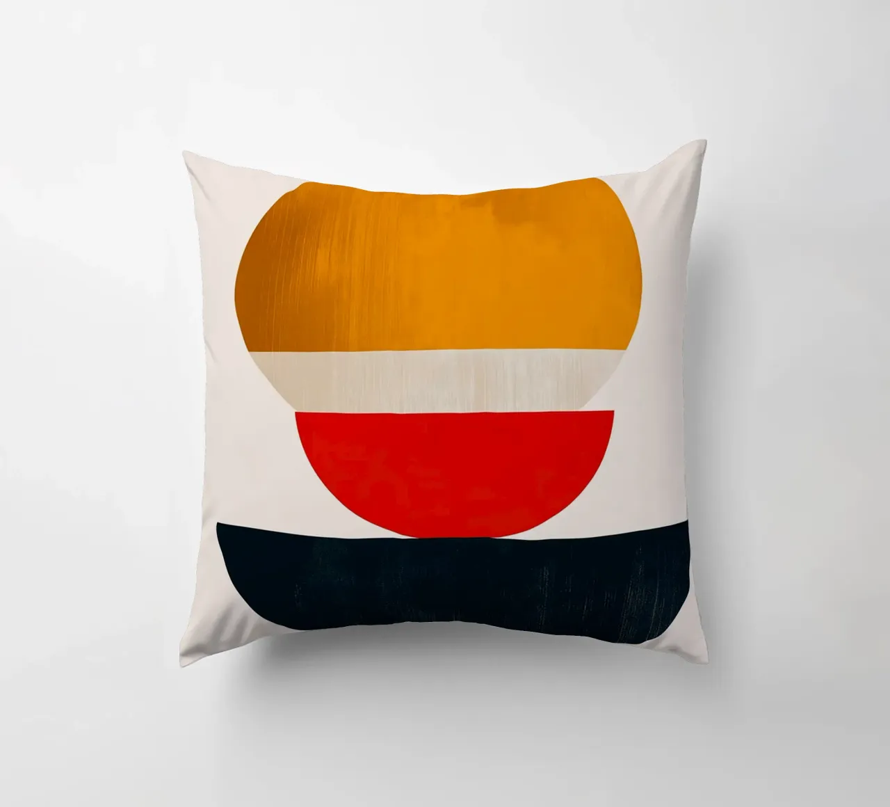 Harmonie empilée - Formes abstraites en équilibre - Géom. abst. coussin de Noah Bouchard