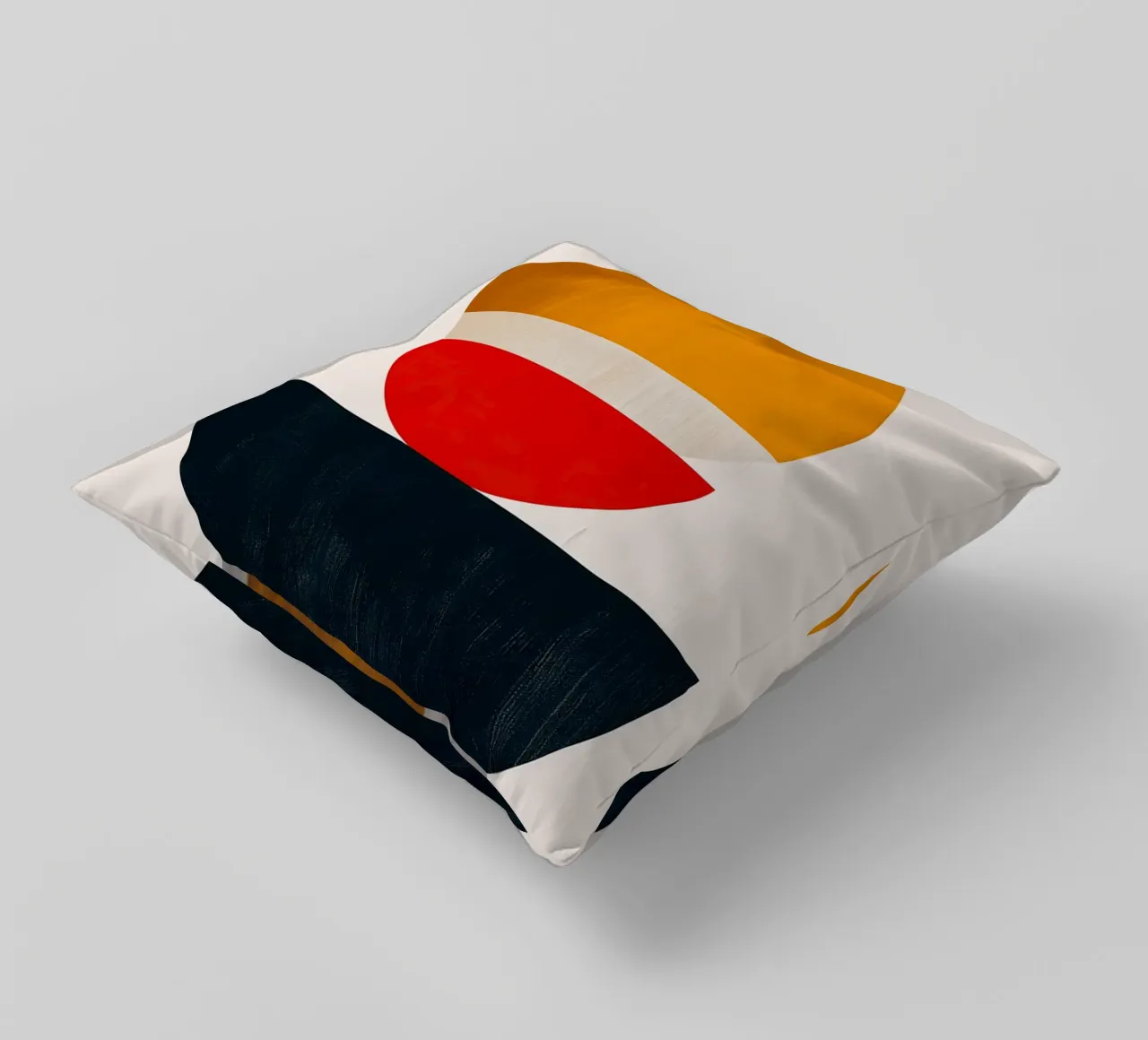 Harmonie empilée - Formes abstraites en équilibre - Géom. abst. coussin de Noah Bouchard