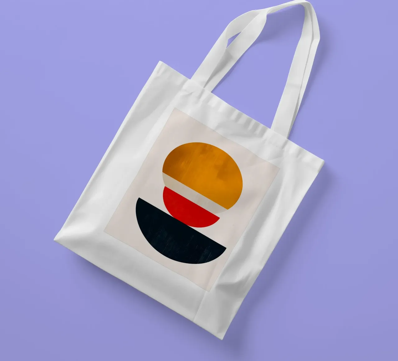 Gestapelde Harmonie - Abstracte Vormen in Balans - Abstract Geom jute draagtas van Noah Bouchard