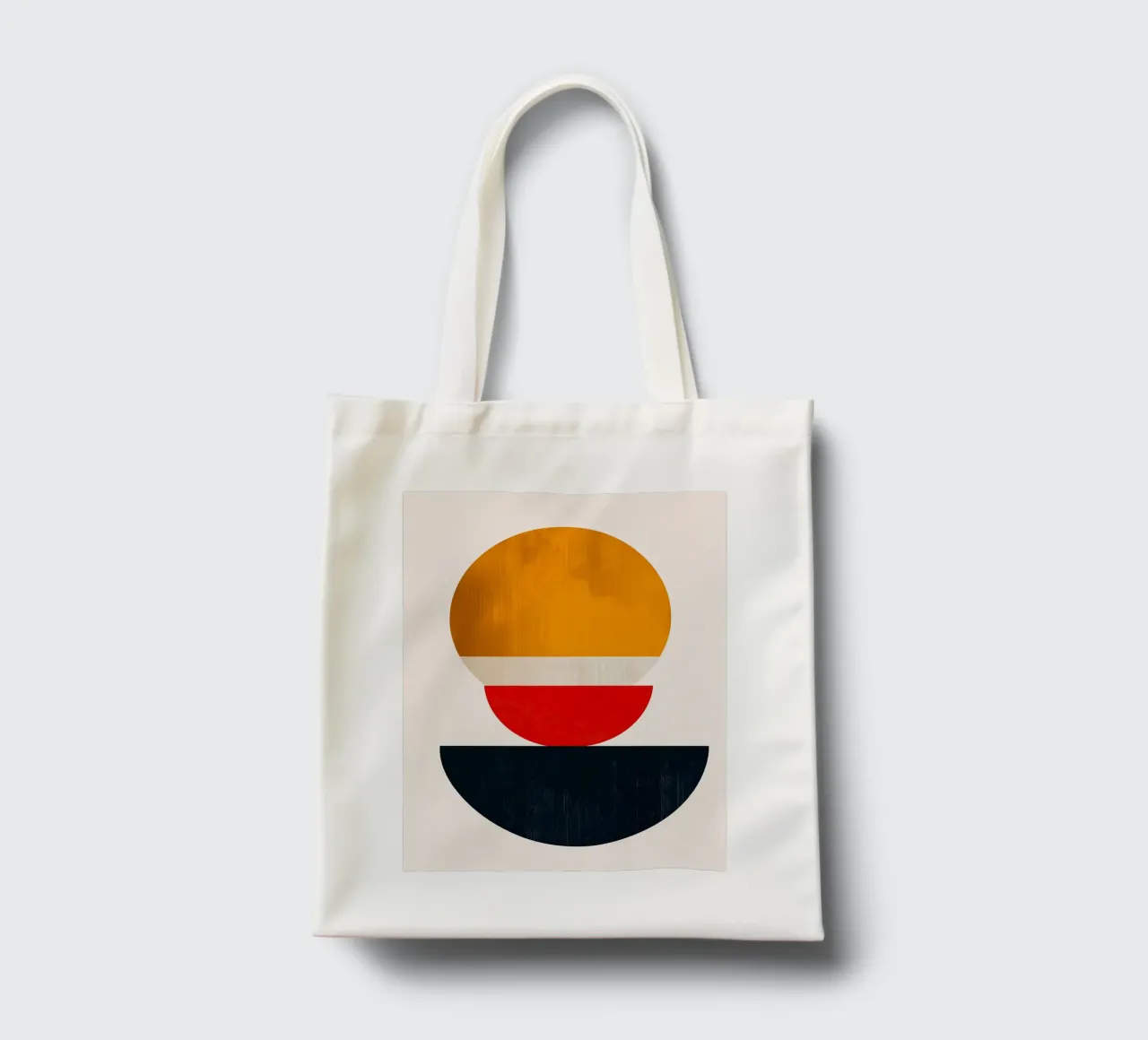 Gestapelde Harmonie - Abstracte Vormen in Balans - Abstract Geom jute draagtas van Noah Bouchard