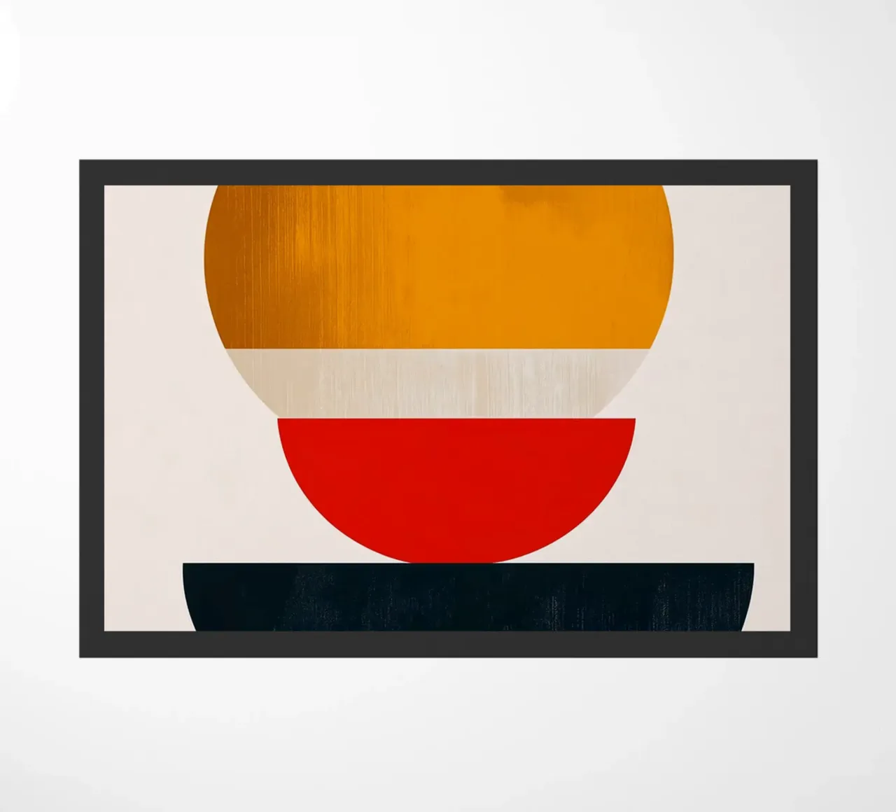 Stacked Harmony – Abstract Shapes in Balance - Abstract Geom doormat by Noah Bouchard