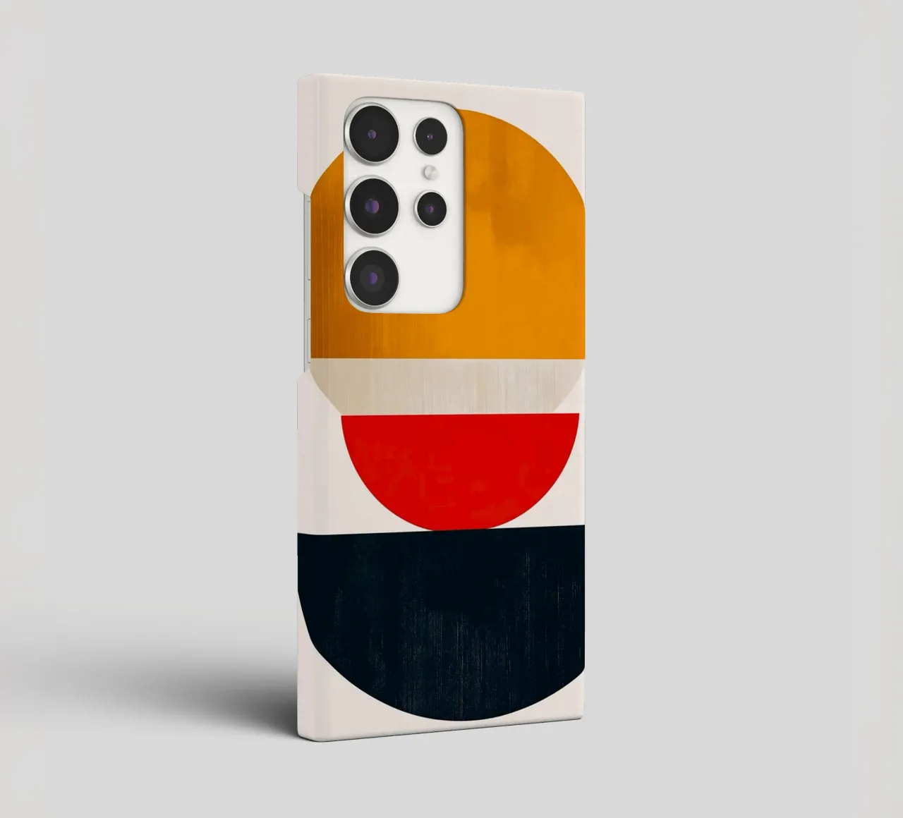 Gestapelde Harmonie - Abstracte Vormen in Balans - Abstract Geom samsung hoesje van Noah Bouchard