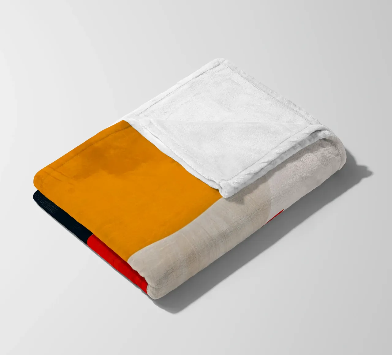 Stacked Harmony – Abstract Shapes in Balance - Abstract Geom fleece blanket by Noah Bouchard