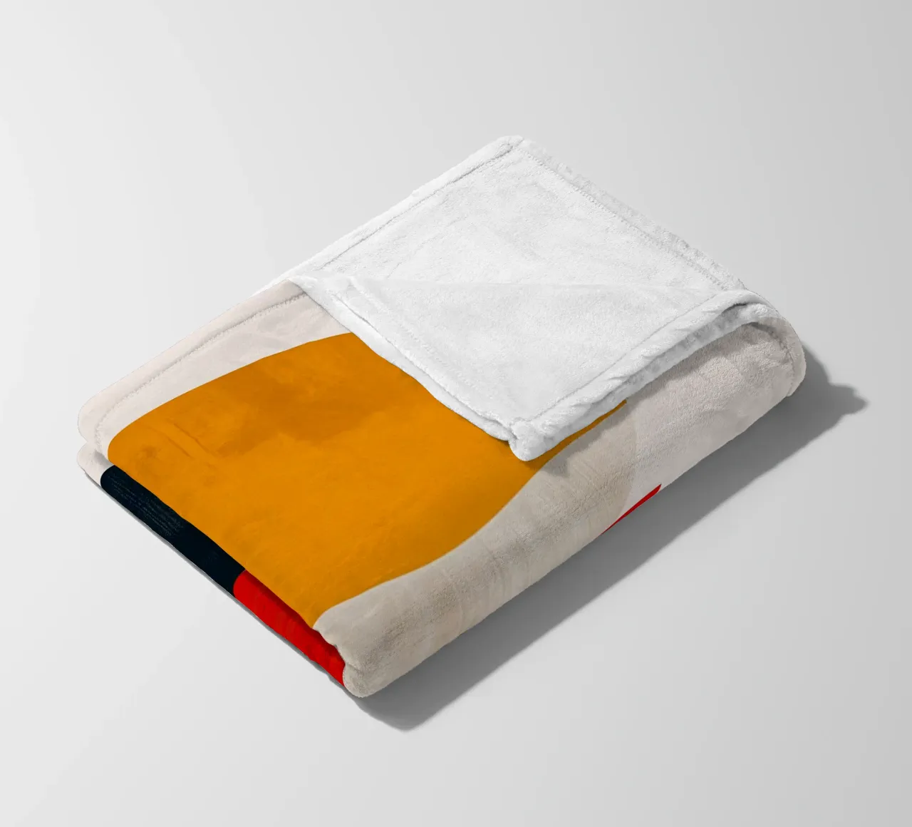Stacked Harmony – Abstract Shapes in Balance - Abstract Geom fleece blanket by Noah Bouchard