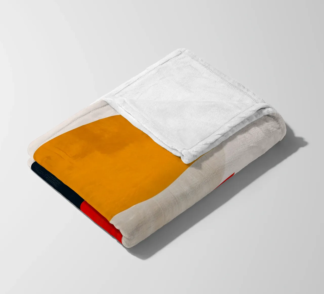 Stacked Harmony – Abstract Shapes in Balance - Abstract Geom fleece blanket by Noah Bouchard