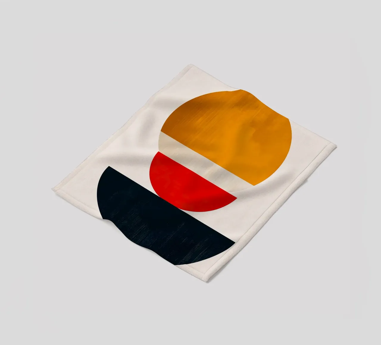 Stacked Harmony – Abstract Shapes in Balance - Abstract Geom fleece blanket by Noah Bouchard