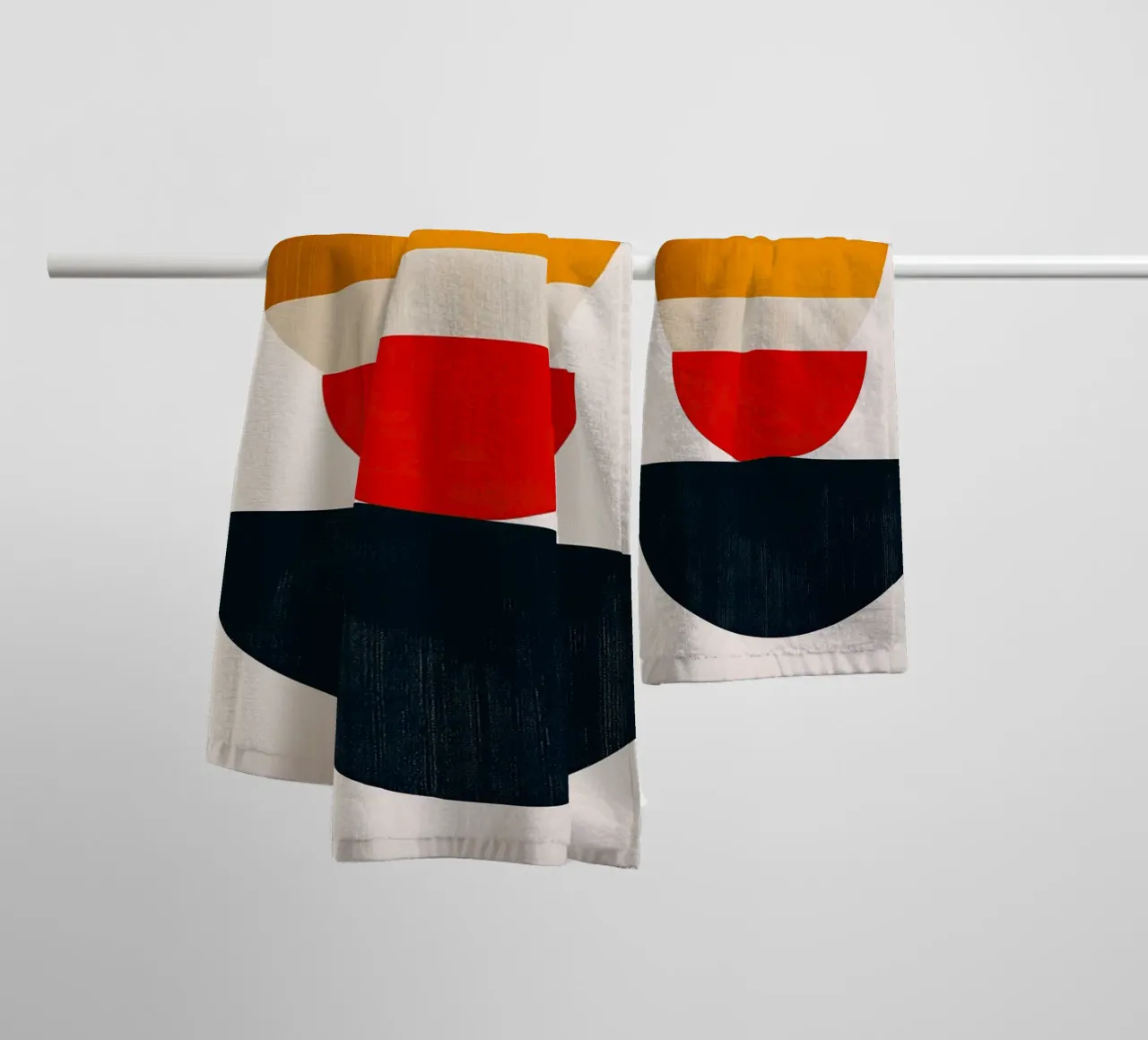 Stacked Harmony – Abstract Shapes in Balance - Abstract Geom towel by Noah Bouchard