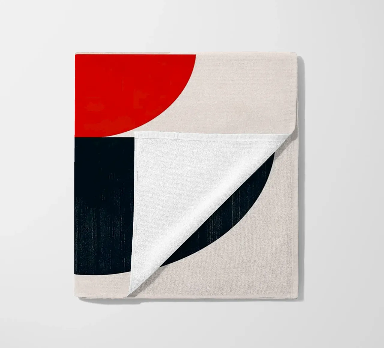 Stacked Harmony - Abstrakte Formen in Balance - Abstraktes Geom Strandtuch von Noah Bouchard