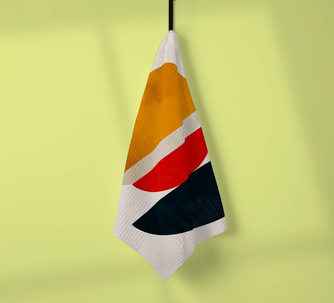 Stacked Harmony - Abstrakte Formen in Balance - Abstraktes Geom Geschirrtuch von Noah Bouchard