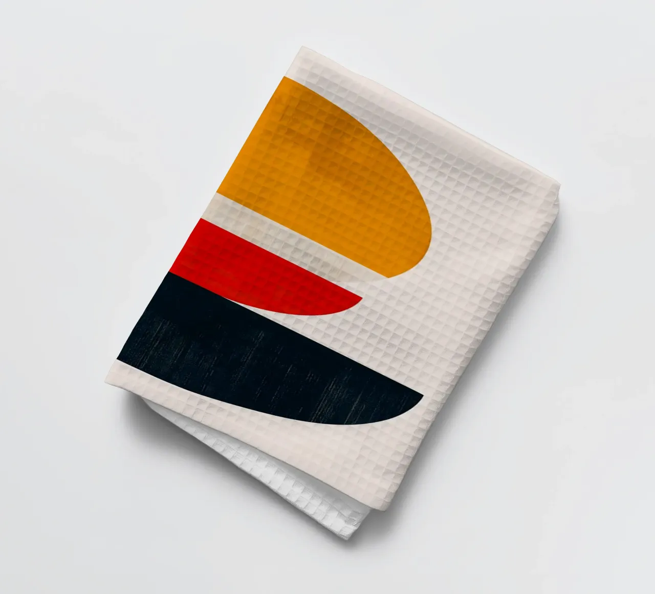 Stacked Harmony - Abstrakte Formen in Balance - Abstraktes Geom Geschirrtuch von Noah Bouchard