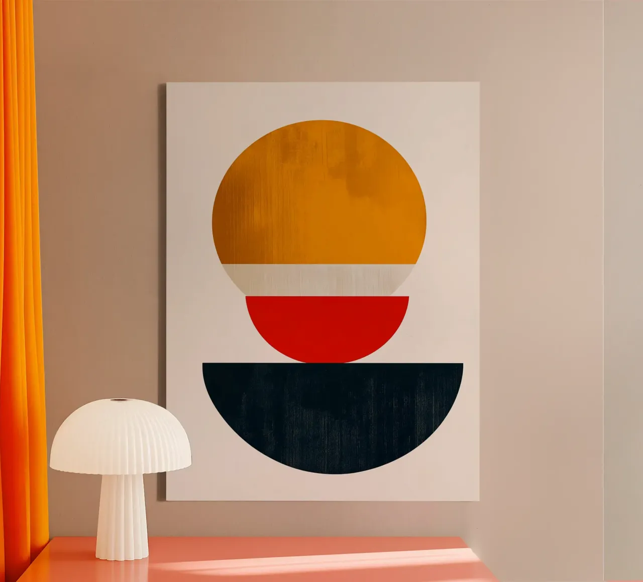 Armonia impilata - Forme astratte in equilibrio - Geom. astratta tela da Noah Bouchard