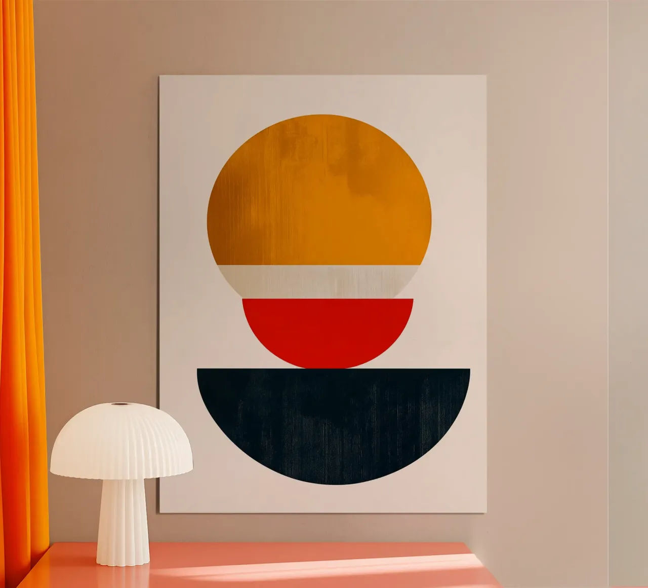 Armonia impilata - Forme astratte in equilibrio - Geom. astratta poster con telaio in legno da Noah Bouchard