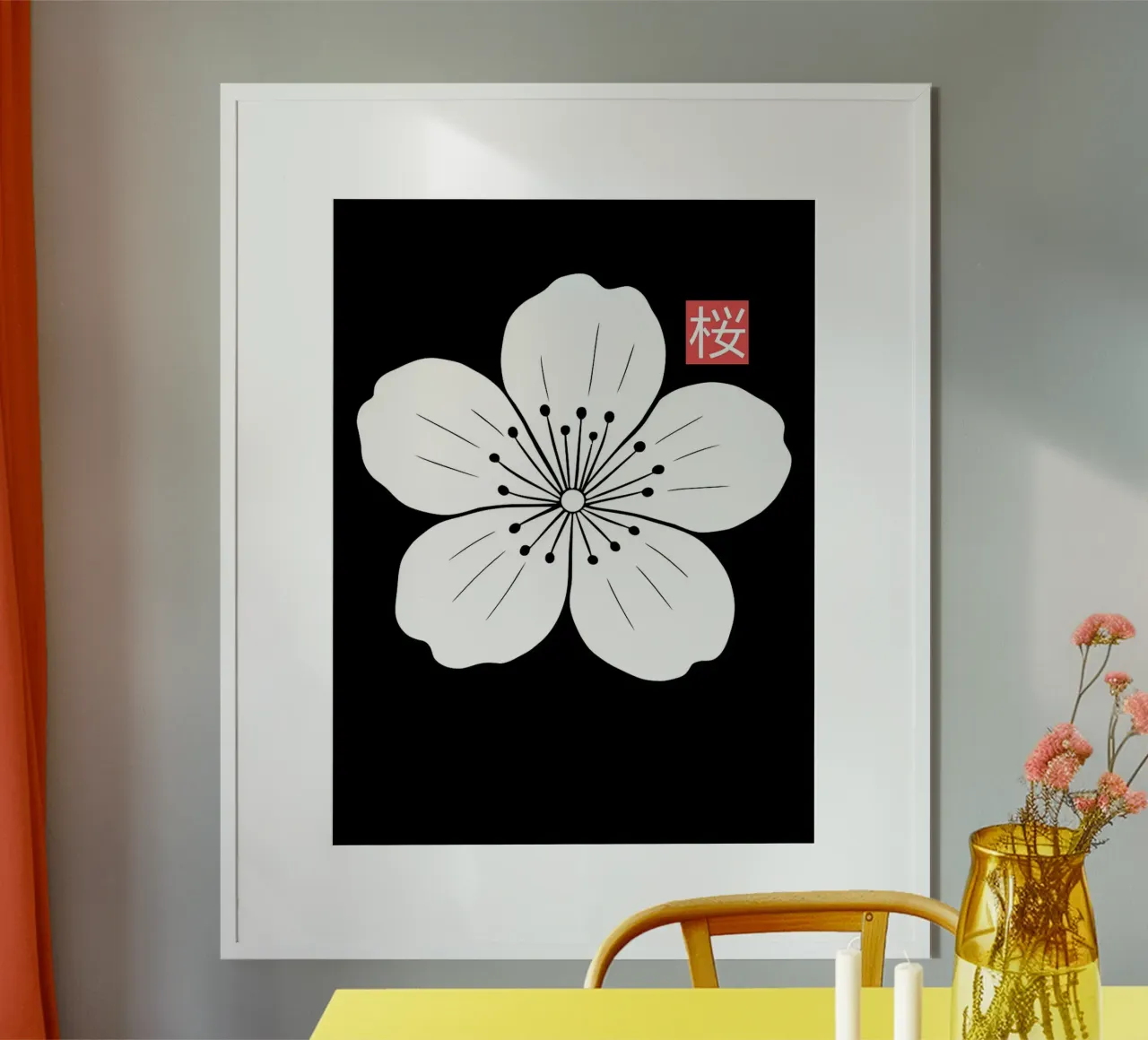 Fiori di ciliegio giapponesi poster con telaio in alluminio da Noah Bouchard
