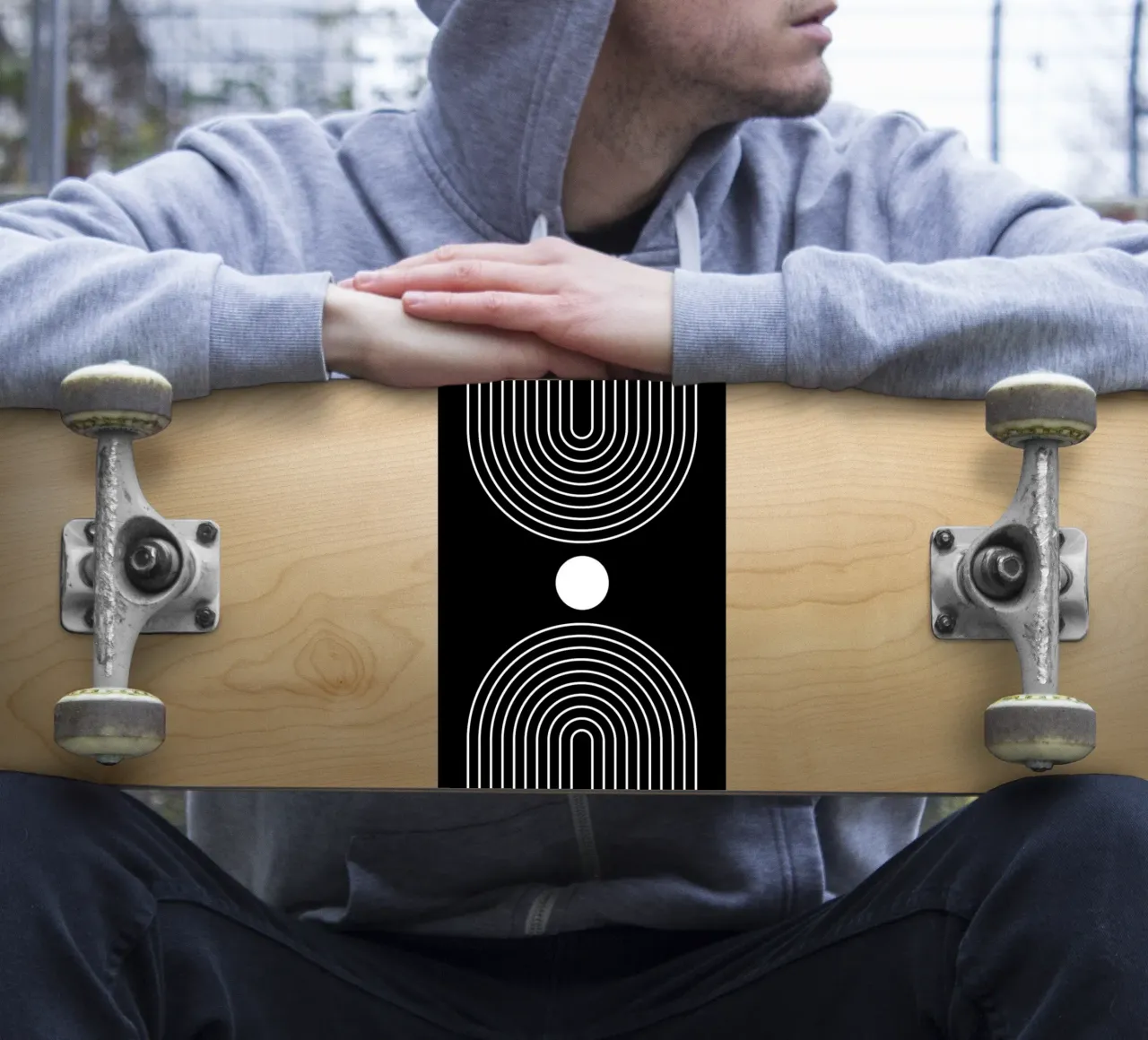 Diseño de arco abstracto pegatina de Noah Bouchard