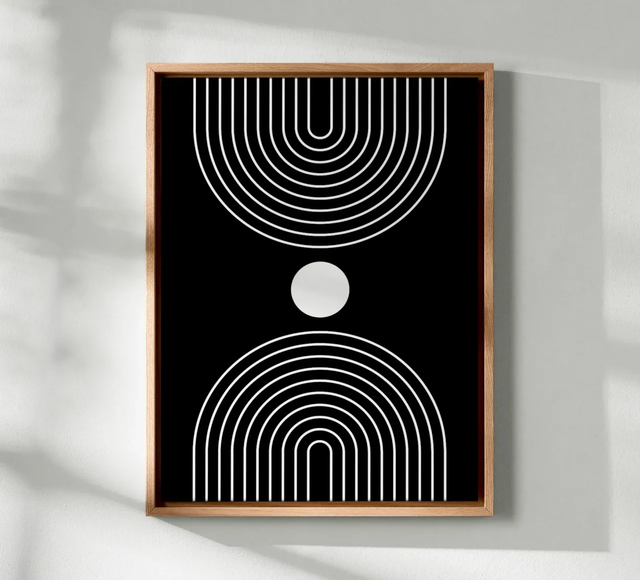 Diseño de arco abstracto lienzo con Marco flotante de Noah Bouchard