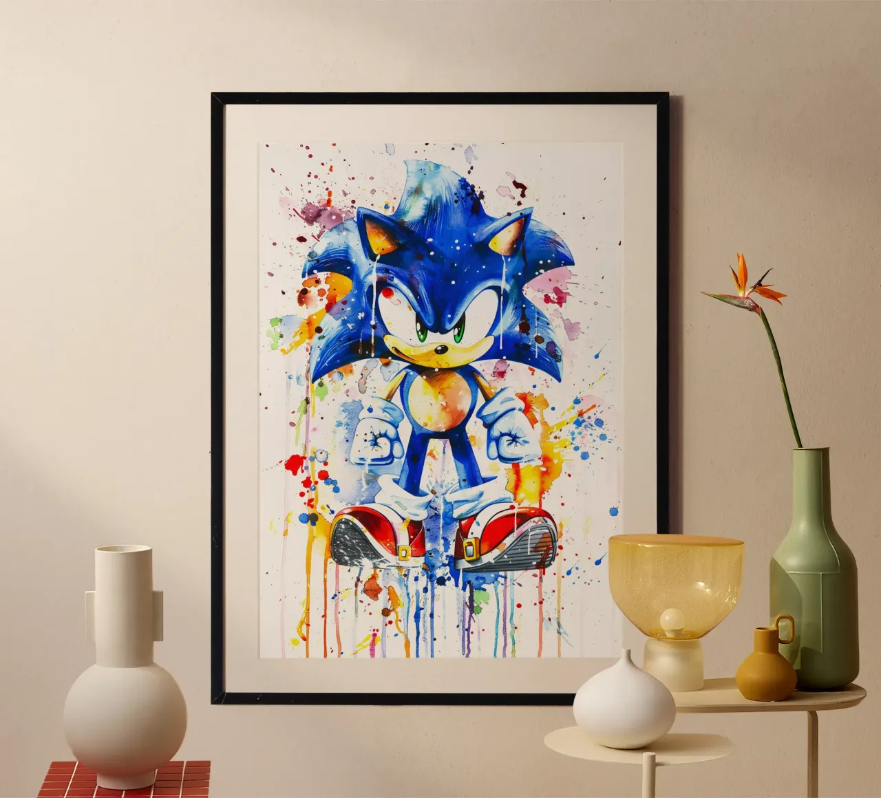 Sonic Painting poster con telaio in alluminio da CreativeStudio