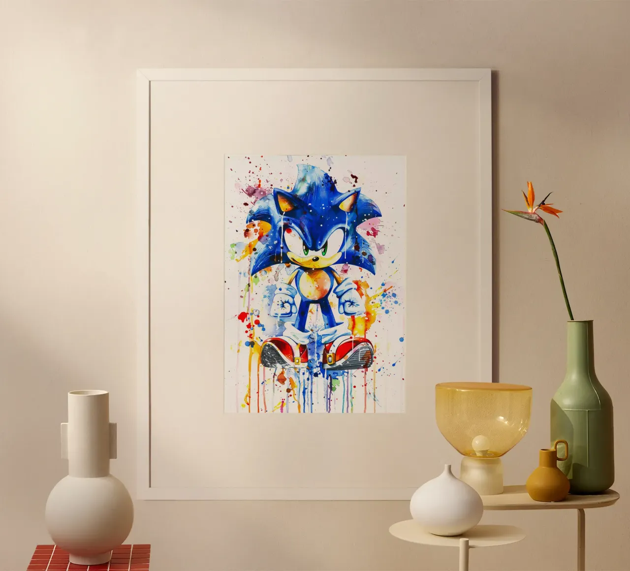Sonic Painting poster con telaio in alluminio da CreativeStudio