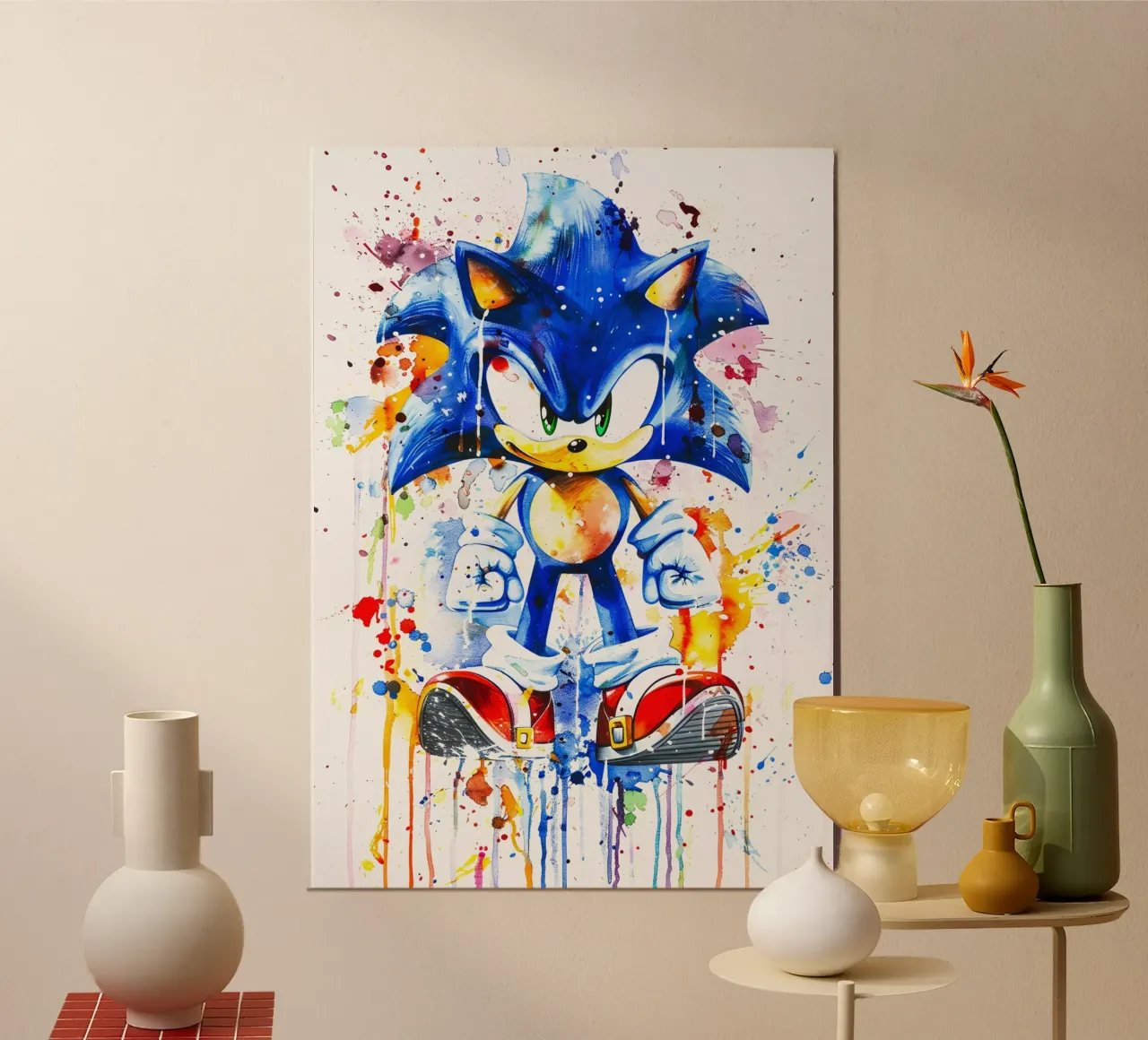 Sonic Painting poster con telaio in alluminio da CreativeStudio