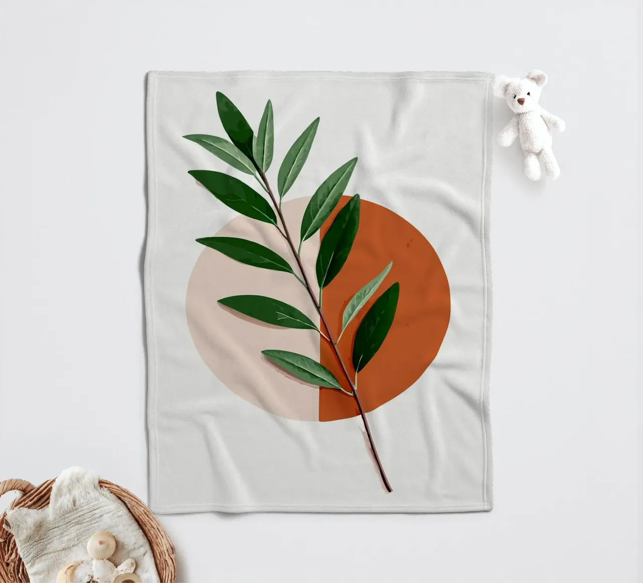 Boho Abstrakt Fleecedecke von Ethan Smith