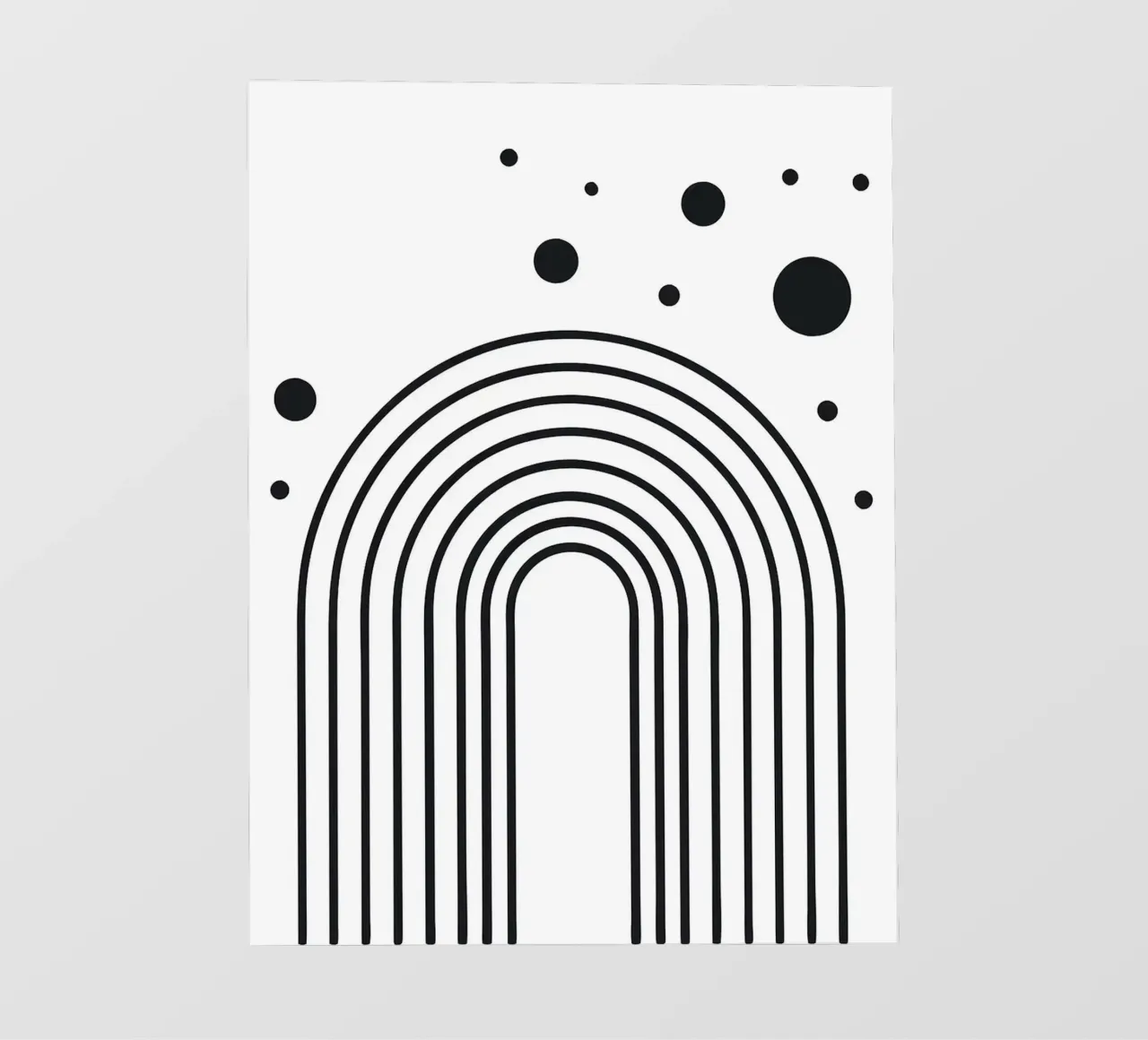 Arte dell'arcobaleno in bianco e nero telo in pvc da Ethan Smith