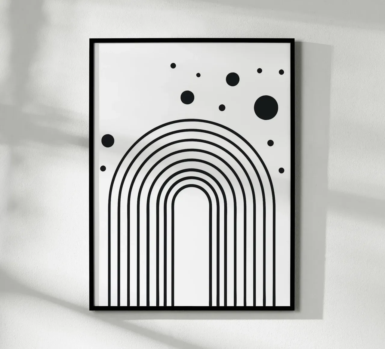 Arte dell'arcobaleno in bianco e nero poster da Ethan Smith