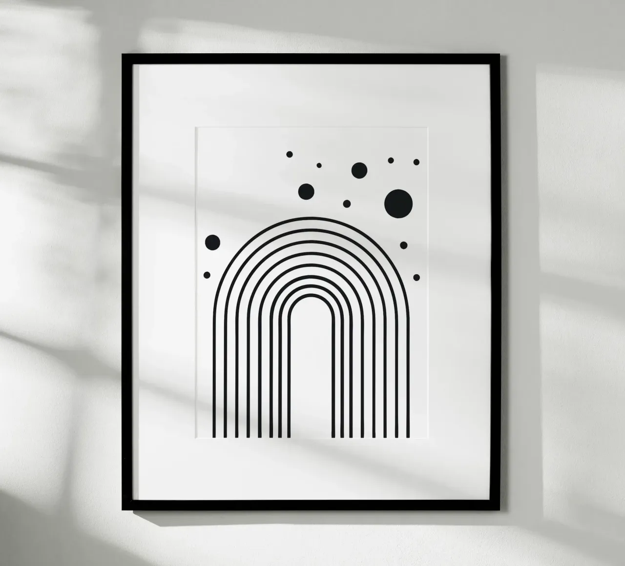 Arte dell'arcobaleno in bianco e nero poster da Ethan Smith
