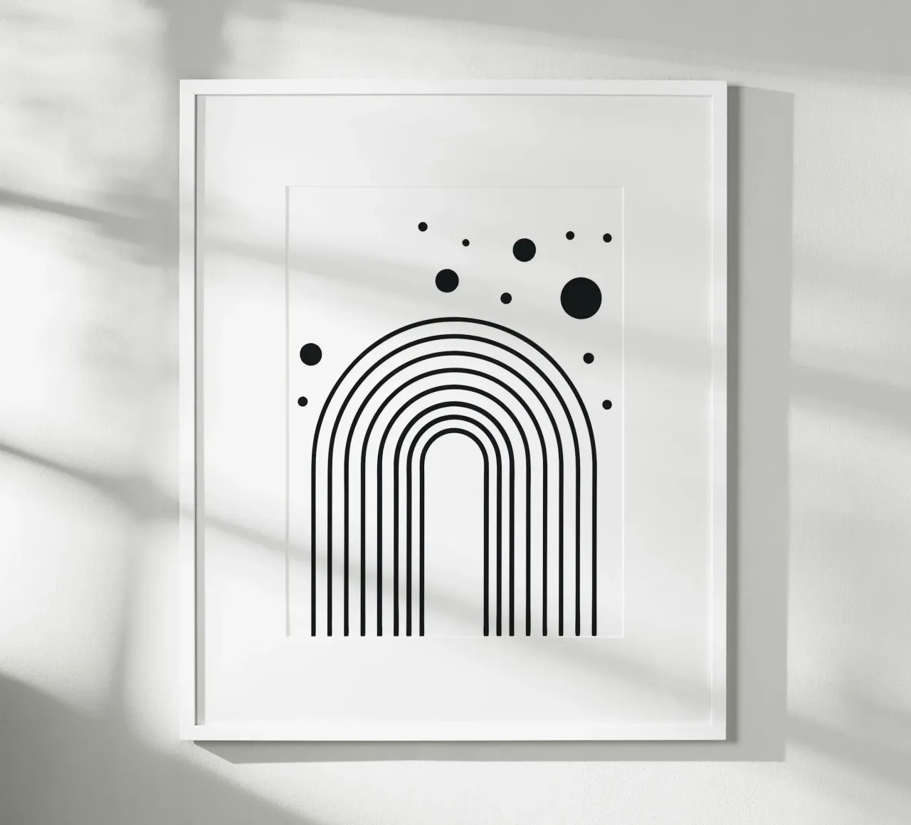 Arte dell'arcobaleno in bianco e nero poster da Ethan Smith