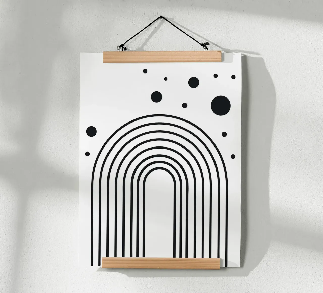 Arte dell'arcobaleno in bianco e nero poster da Ethan Smith