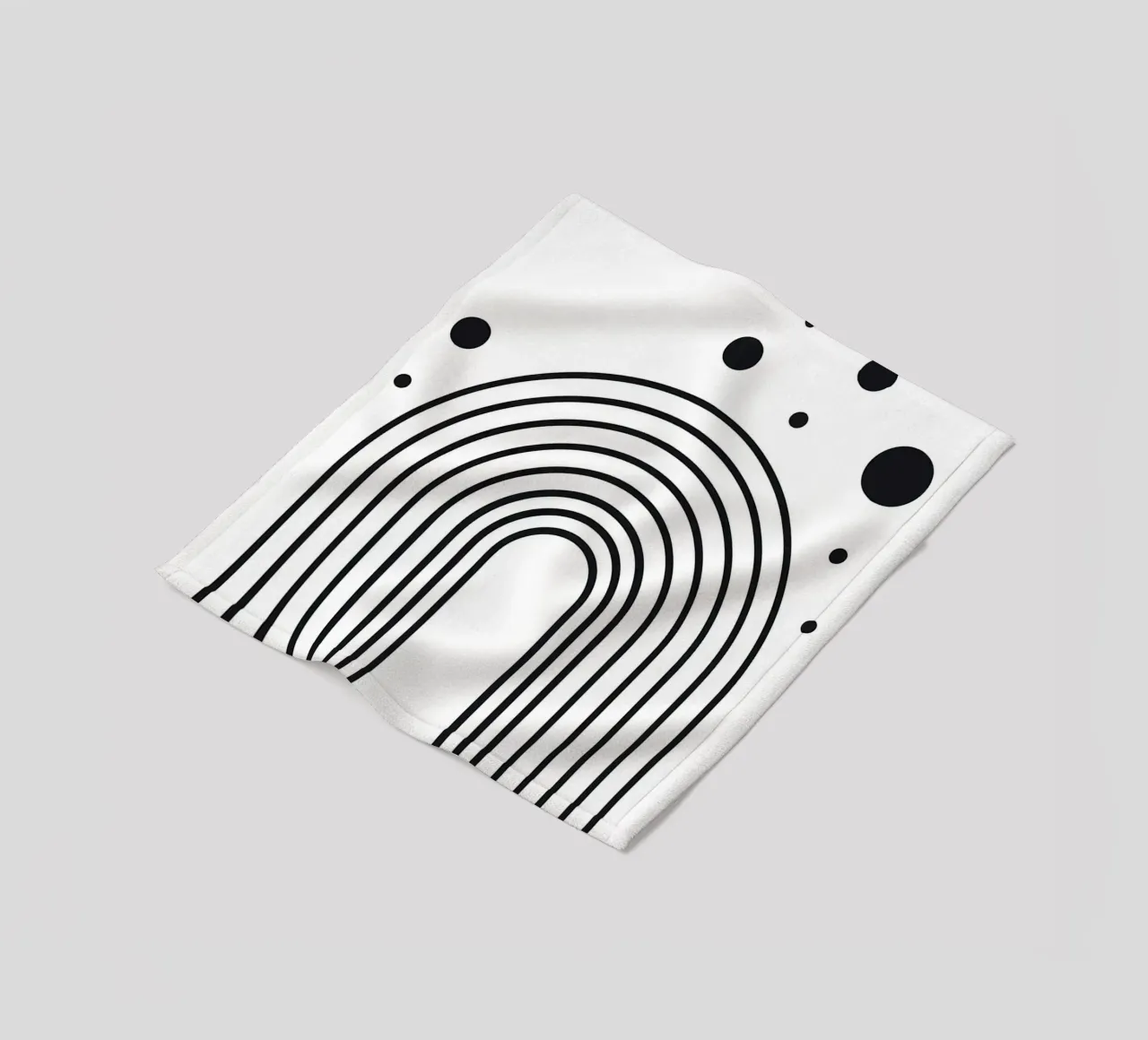 Arte dell'arcobaleno in bianco e nero coperta in pile da Ethan Smith