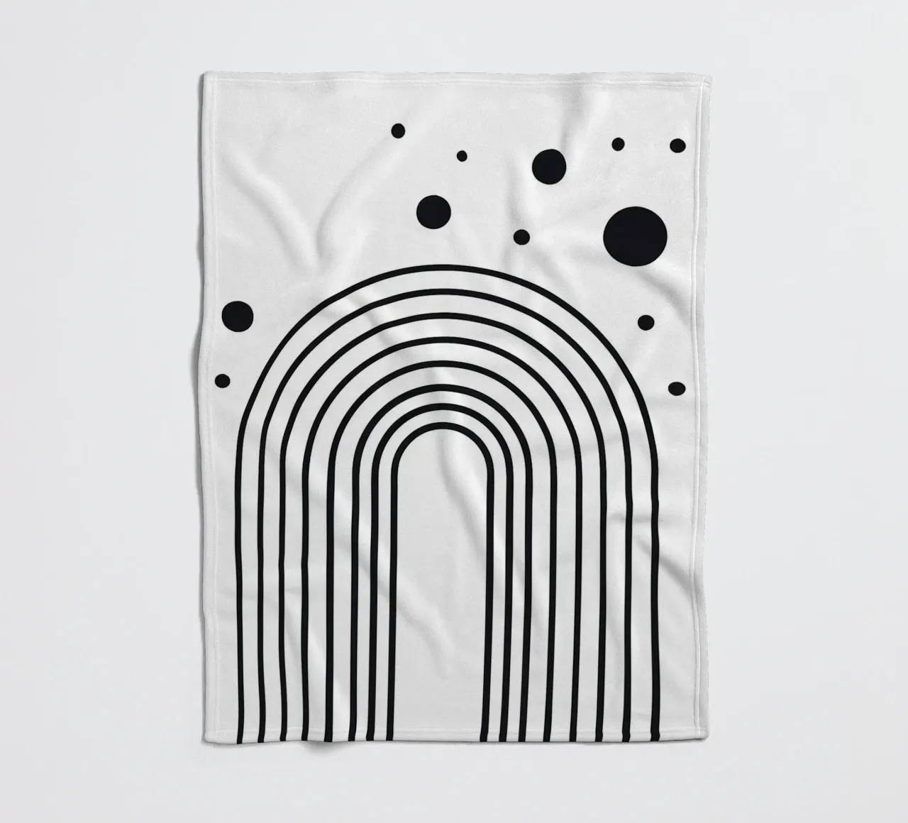 Arte dell'arcobaleno in bianco e nero coperta in pile da Ethan Smith