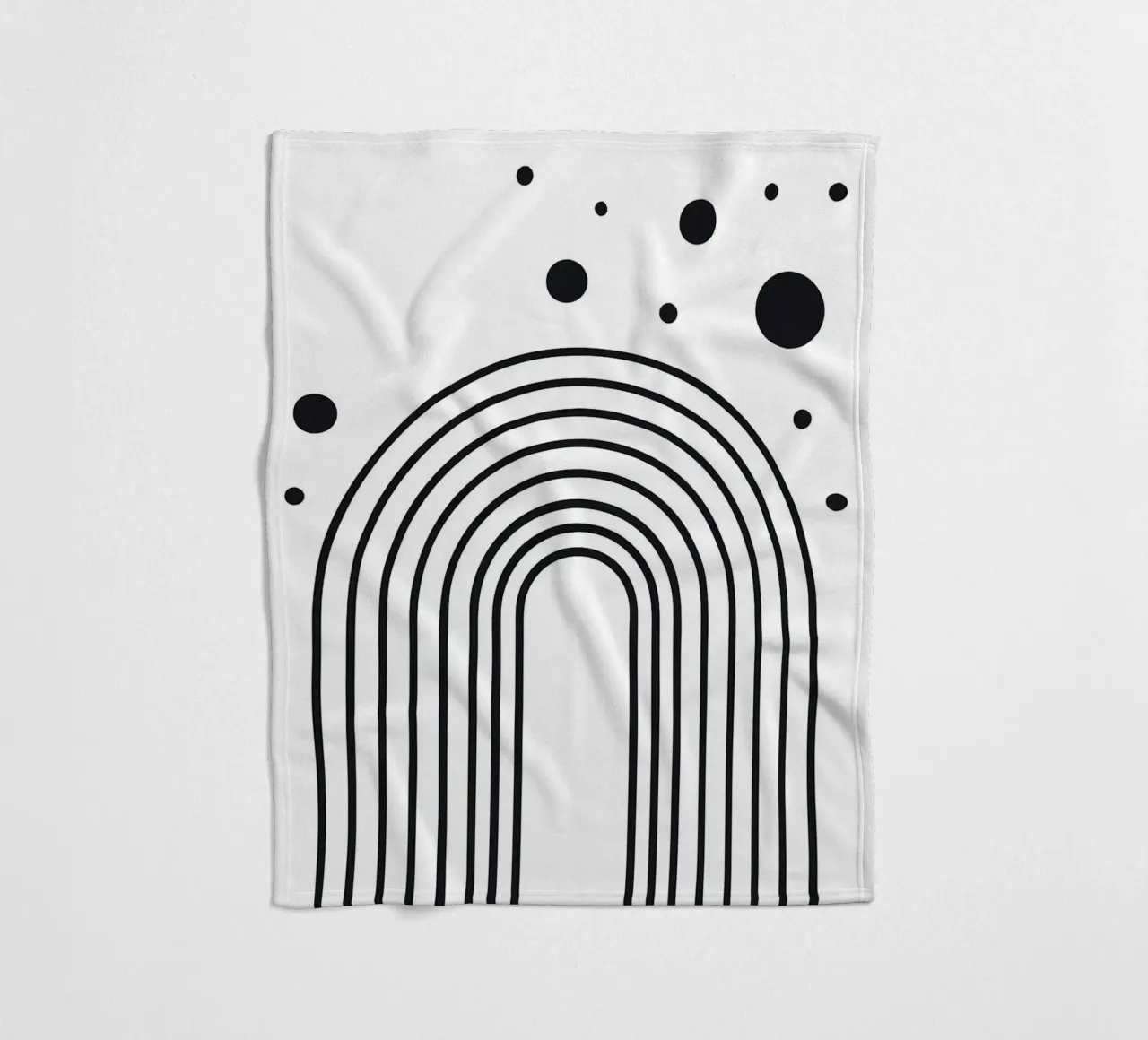 Arte dell'arcobaleno in bianco e nero coperta in pile da Ethan Smith