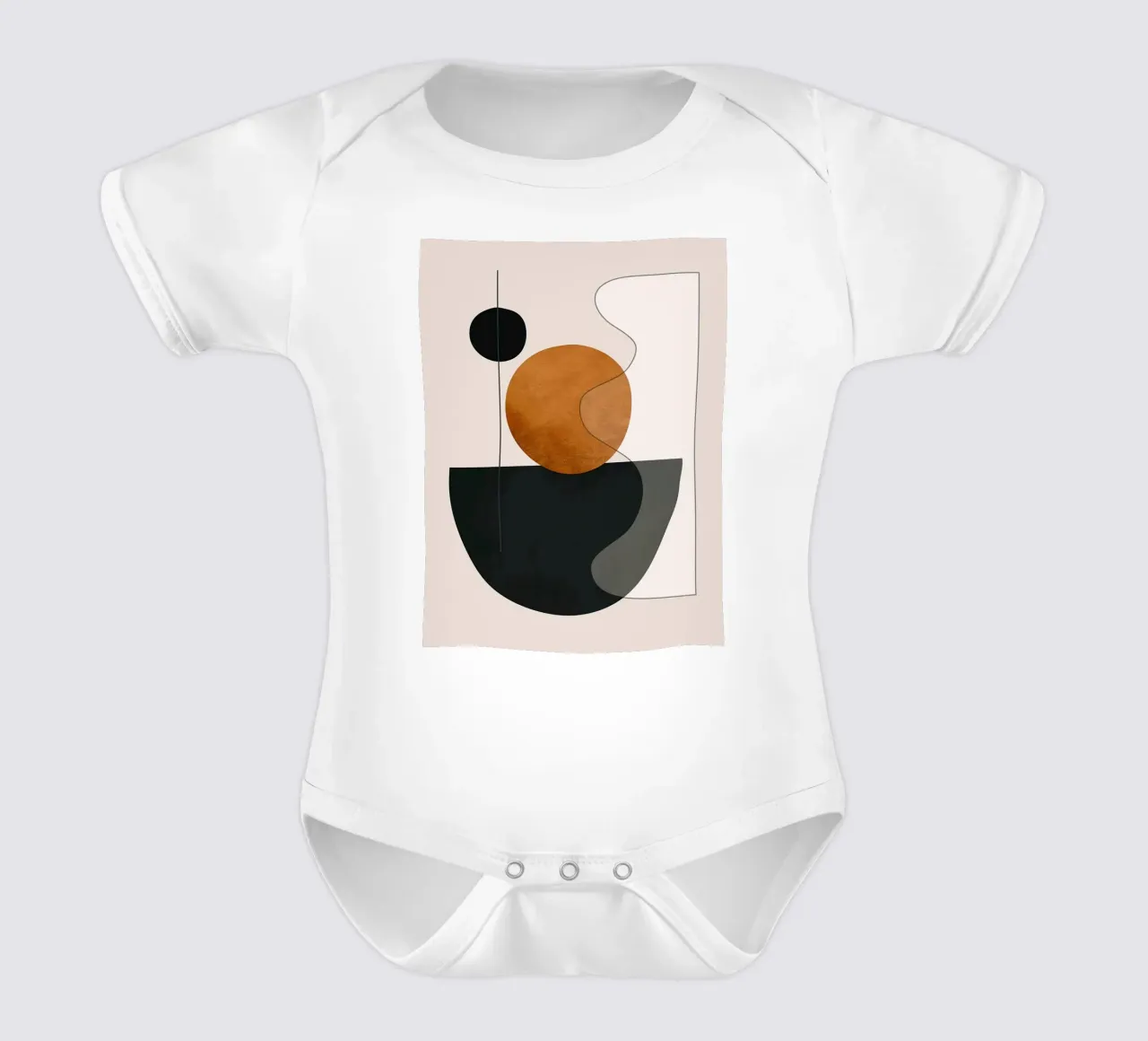 Abstract Minimal Shapes short-sleeve baby romper by Ethan Smith
