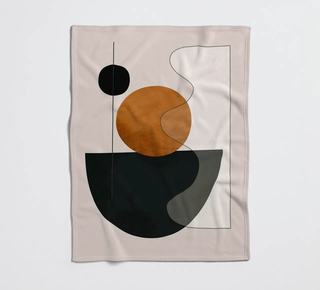 Abstracte minimale vormen fleecedeken van Ethan Smith