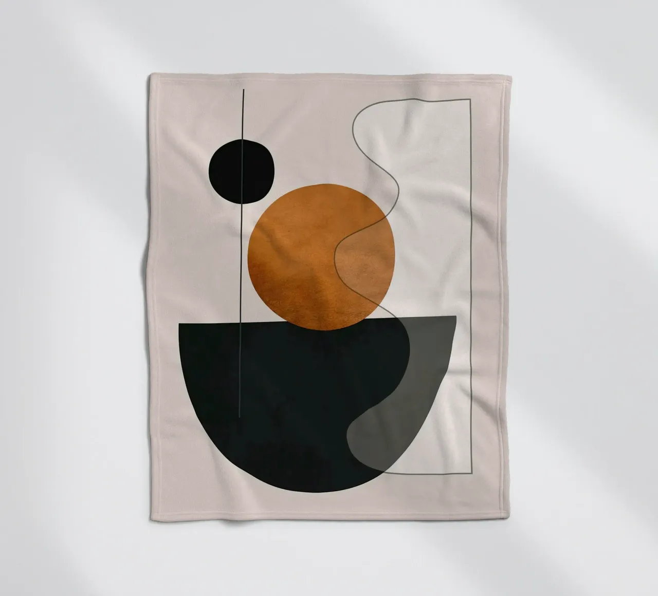 Abstracte minimale vormen fleecedeken van Ethan Smith