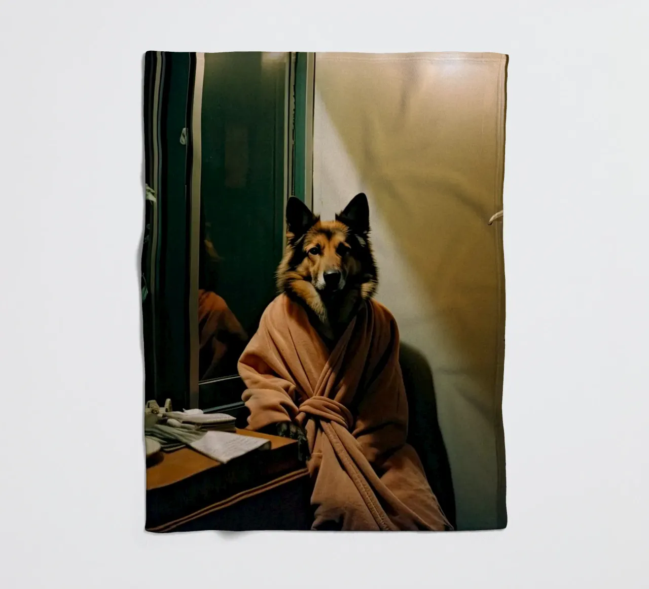 Ethan Fleecedecke von Affiches Chien Originales – Dogland