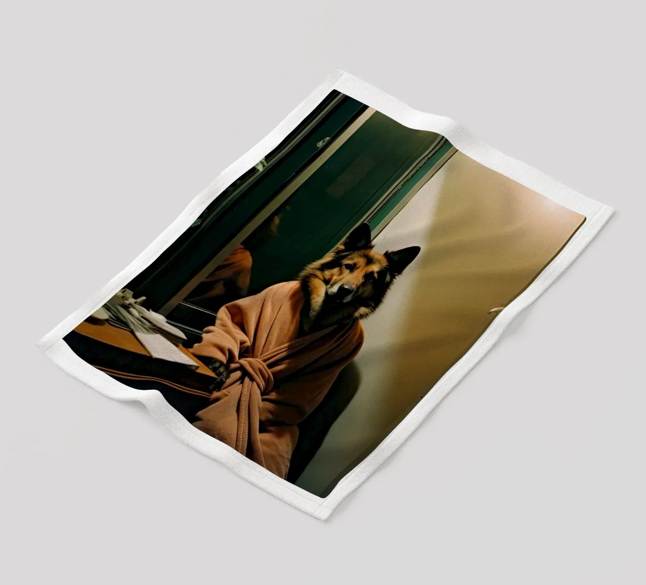 Ethan Fleecedecke von Affiches Chien Originales – Dogland