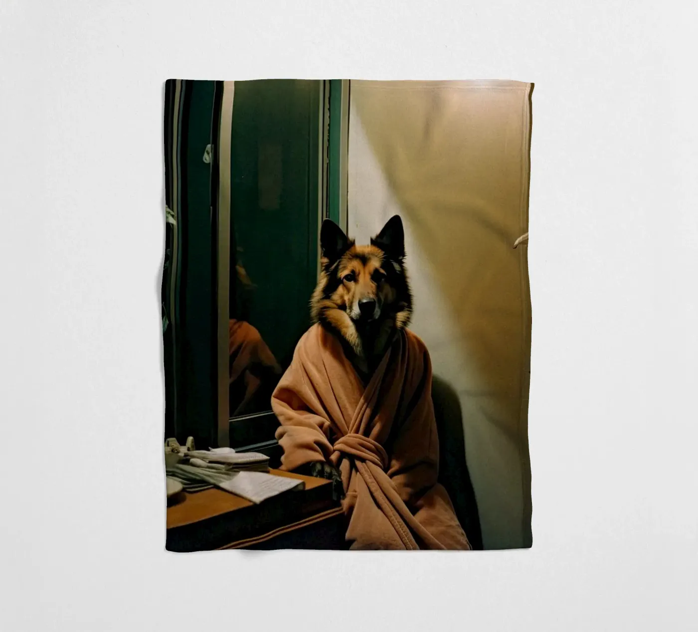 Ethan Fleecedecke von Affiches Chien Originales – Dogland
