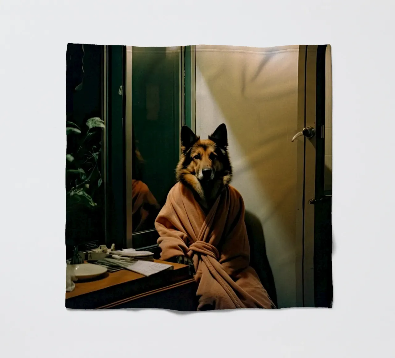 Ethan Fleecedecke von Affiches Chien Originales – Dogland