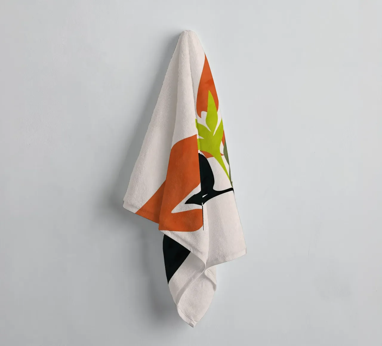 Abstracte bloemenprint badhanddoek van Ethan Smith