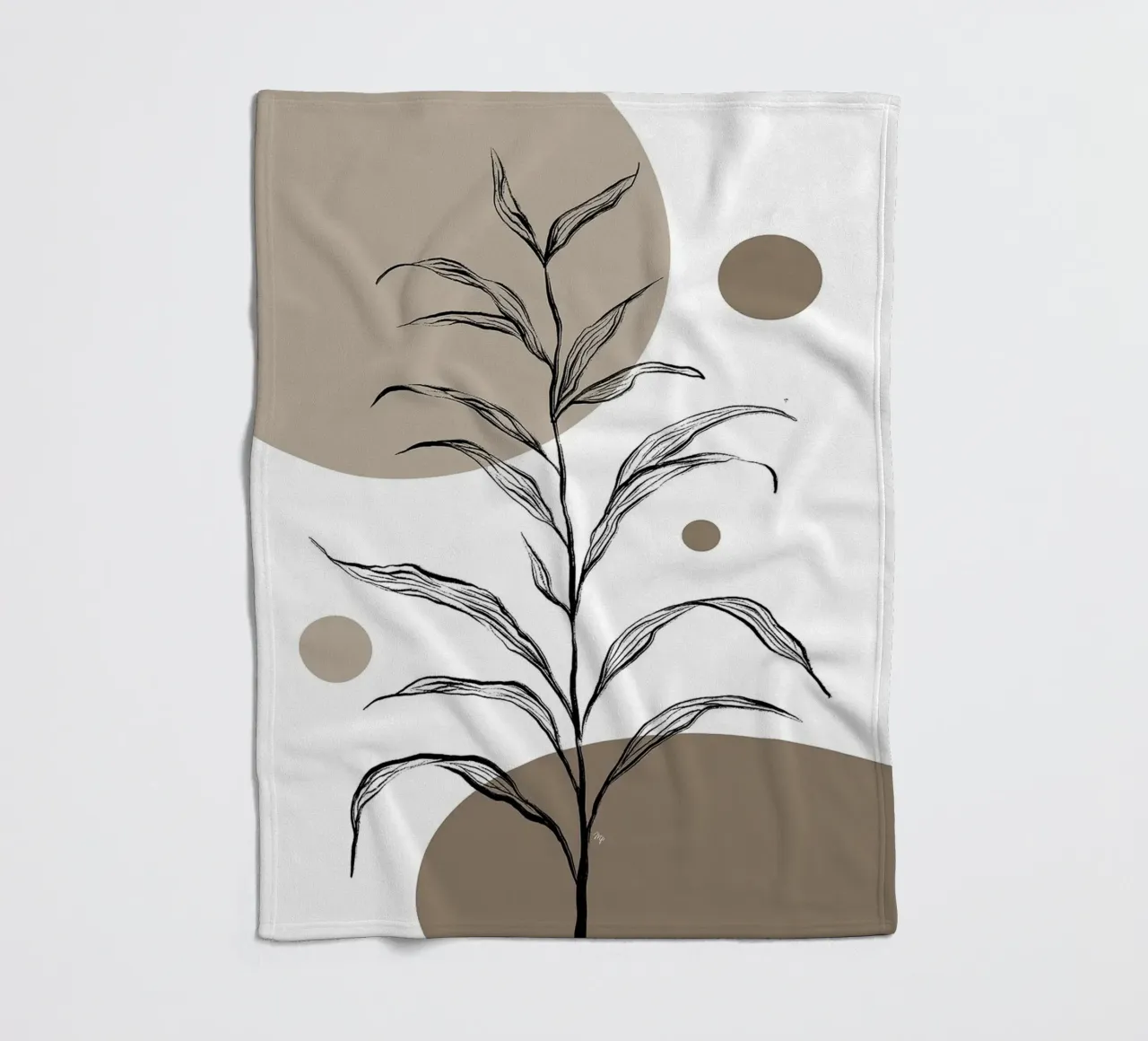 Fragile Mokka Pflanze Drei Fleecedecke von Ethan Smith
